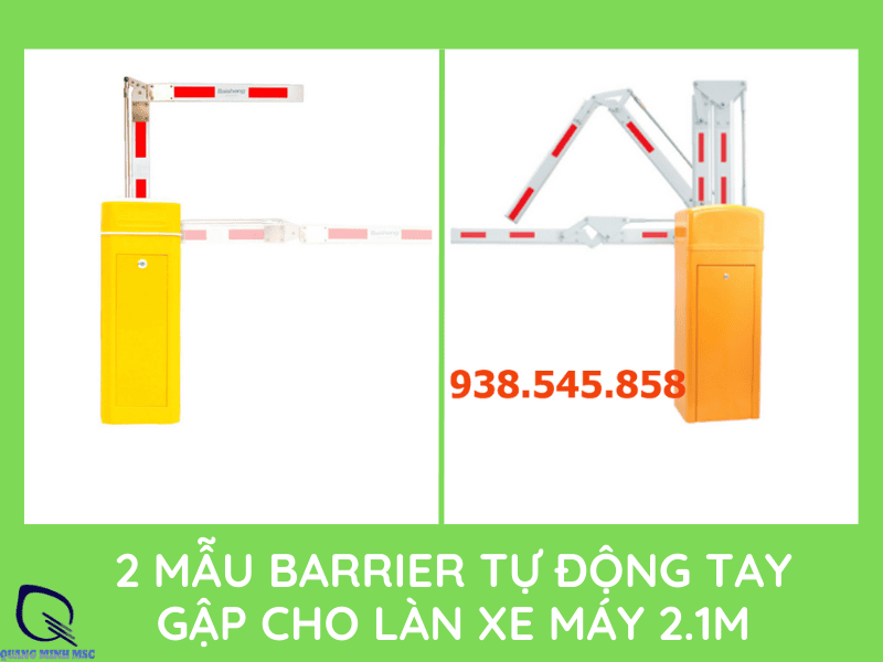 barrier tự động tay gập cho làn xe máy 2.1m